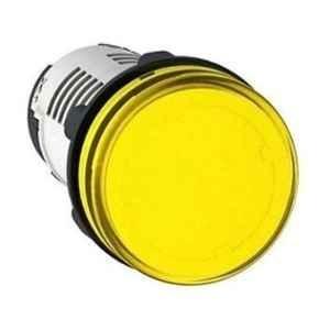 Schneider Electric Harmony 120V Yellow Round Direct Integral LED Pilot Lamp with Smooth Lens, XB7EV05GPN