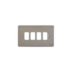 Schneider Electric ZENcelo India 4 Module Surround & Gridplate, IN8404C(SZ)