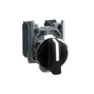 Schneider Electric Harmony XB4 2NO 3 Position Metal Black Spring Return Selector Switch, XB4BD53