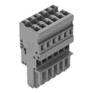 Wago 4 Sqmm 6P Grey Cage Clamp 1-Conductor Female Connector, 769-106