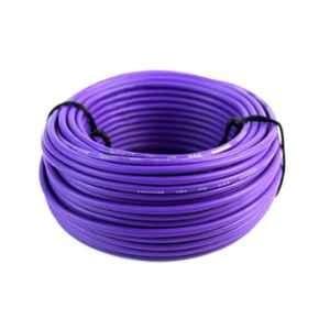 KEI 1 Sqmm Copper Single Core Violet PVC Unshielded Flexible Wire Cable, Length: 100 m