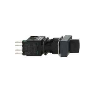 Schneider Electric Harmony XB6 1 NO + 1 NC 16mm 2 Position Stay Put Black Complete Rectangular Selector Switch, XB6DD221B