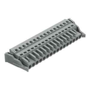 Wago 2.5 Sqmm 5mm 16 Pole Gray Lateral Locking Lever 1-Conductor Female Connector Cage Clamp, 231-116/037-000
