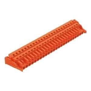 Wago 2.5 Sqmm 5.08mm 24 Pole Orange Lateral Locking Lever 1-Conductor Female Connector Cage Clamp, 231-324/037-000