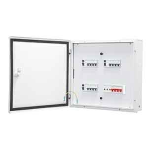 Schneider Electric Acti-9 4 Ways Double Door TPN White Distribution Board, A9HTND04