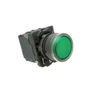 Schneider Electric Illuminated Projecting Integral LED Type Green Push Button with Smooth Lens, XB5AW13B1N