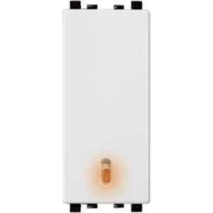 Schneider Electric ZENcelo 16-20A 1 Way White Full Flat Module Switch with Neon, IN8481/16