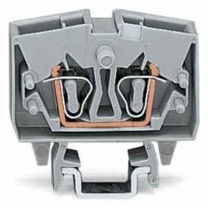 Wago 2.5 Sqmm DIN-15 rail Center Marking Grey Cage Clamp 2-Conductor Miniature Through Terminal Block, 264-701