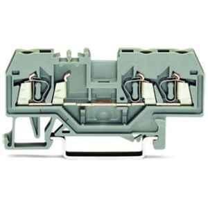 Wago 2.5 Sqmm Black 3-Conductor Through Centre Marking Terminal Block for Cage Clamp, 280-671