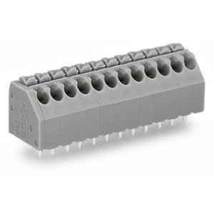 Wago 8A 4 Pole PCB Push Button Grey Terminal Block, 250-104