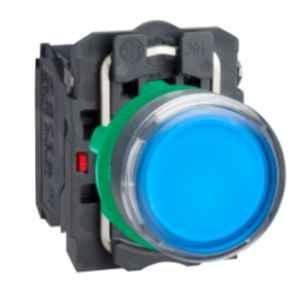 Schneider Electric Harmony XB5 1NO+1NC Plastic Blue Flush Illuminated Spring Return Push Button, XB5AW36B5