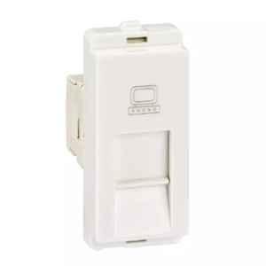 Schneider Electric Livia RJ45 Shuttered Data Outlet, P4045