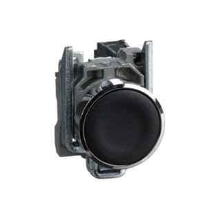Schneider Electric Harmony XB4 600V 1NO Black Spring Return Push Button, XB4BA21