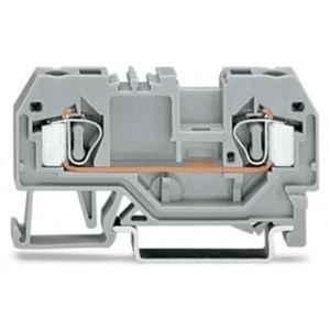 Wago 4 Sqmm DIN-rail Center Marking Yellow Cage Clamp 2-Conductor Through Terminal Block, 281-906