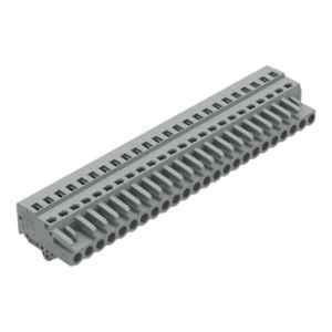 Wago 2.5 Sqmm 5mm 24 Pole Gray 1-Conductor Female Connector Cage Clamp, 231-124/008-000