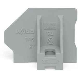 Wago 9.1x23mm Gray End Plate with Flange, 745-345