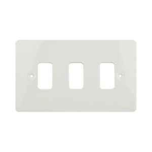 Schneider Electric Zencelo India 3 Module Surround & Gridplate, IN8403C