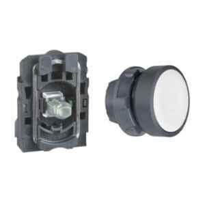 Schneider Electric Harmony XB5 22mm White 1NO Flush Integral Led Type Illuminated Push Button, XB5AW31M1N