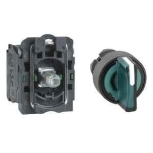 Schneider Electric Harmony XB5 230V 2 NO Green 3 Position Spring Return Illuminated Selector Switch, XB5AK153M3N