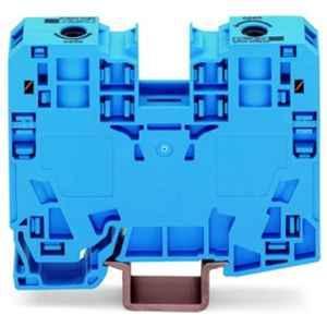 Wago 35 Sqmm Blue 2-Conductor Through Lateral Marker Slots Terminal Block for Cage Clamp, 285-134