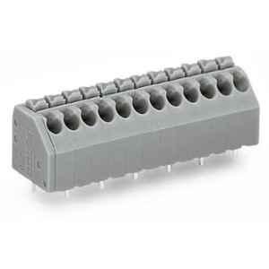 Wago 8A 8 Pole PCB Push Button Grey Terminal Block, 250-208