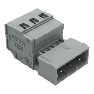 Wago 2.5 Sqmm 5mm 3 Pole Gray 1-Conductor Cage Clamp Male Connector, 231-603