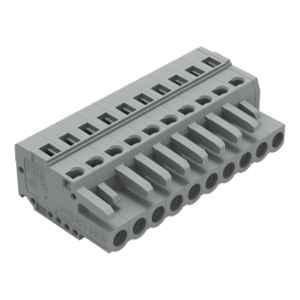 Wago 2.5 Sqmm 5mm 10 Pole Gray 1-Conductor Female Connector Cage Clamp, 231-110/026-000