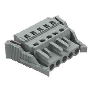Wago 2.5 Sqmm 5mm 5 Pole Gray Lateral Locking Lever 1-Conductor Female Connector Cage Clamp, 231-105/037-000
