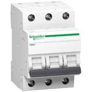 Schneider Electric Acti9 K60H 1A C-Curve Three Pole MCB, A9KF71301BQ, Breaking Capacity: 10 kA (Pack of 4)