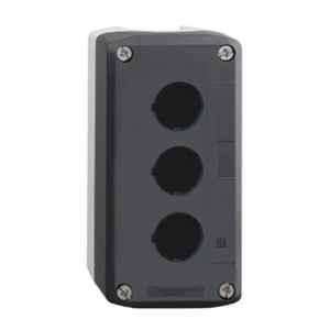 Schneider Electric Harmony XALD 22mm Polycarbonate Dark Grey 3 Cut-outs Empty Enclosure Lid with Light Grey Base, XALD03