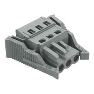 Wago 2.5 Sqmm 5mm 3 Pole Gray Lateral Locking Lever 1-Conductor Female Connector Cage Clamp, 231-103/037-000