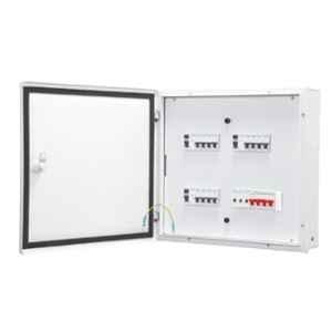 Schneider Electric Acti-9 4 Ways Double Door TPN White Distribution Board, A9HTND04E