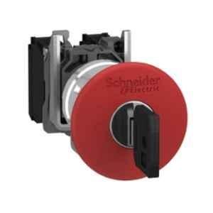 Schneider Electric Harmony XB4 1NO+1NC Metal Red Mushroom Trigger Latching Key Release Emergency Stop Switch, XB4BS9445