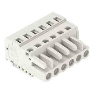 Wago 5mm 6 Pole Light Grey Female Connector, 721-106/026-000