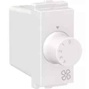 Schneider Electric Clipsal-X 1M White 4-Step Fan Regulator, CPX4STFAN1M_WE