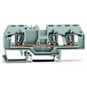 Wago 6 Sqmm Orange 3-Conductor Through Centre Marking Terminal Block for Cage Clamp, 282-682
