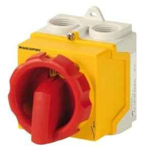 Socomec 4P 20A Yellow & Red Como Enclosed Load Break Switch, 21154401G