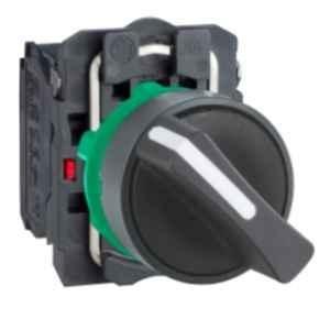 Schneider Electric Harmony XB5 10A 1NO+NC Plastic Black Stay Put 2 Positions Selector Switch, XB5AD25