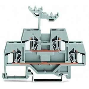 Wago 4 Sqmm Gray Double-Deck Through Terminal Block, 281-619