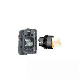 Schneider Electric 1 NO Yellow Illuminated Selector Switch, XB5AK125M1N