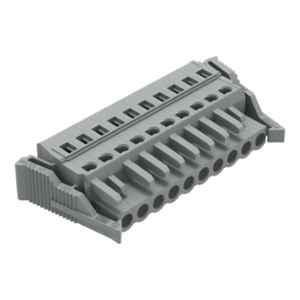 Wago 2.5 Sqmm 5mm 10 Pole Gray Lateral Locking Lever 1-Conductor Female Connector Cage Clamp, 231-110/037-000