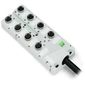 Wago M12 10m 8-Way 4 Pole Sensor/Actuator Box, 757-284/000-010