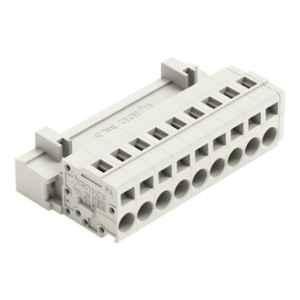 Wago 2.5 Sqmm 5mm 9 Pole Light Gray 1-Conductor Male Connector Cage Clamp, 721-609