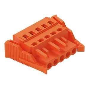 Wago 2.5 Sqmm 5.08mm 5 Pole Orange Lateral Locking Lever 1-Conductor Female Connector Cage Clamp, 231-305/037-000