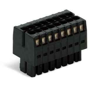 Wago 1.5 Sqmm 3.5mm 8 Pole Black 2 Row 1-Conductor Cage Clamp Female Connector, 713-1104