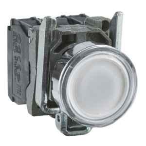 Schneider Electric Harmony XB4 22mm 1NO+1NC White Flush Illuminated Push Button, XB4BW31B5