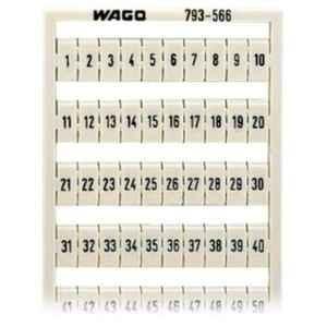 Wago 1-50 (2x) Horizontal White Snap-On Type WMB Marking Card, 793-566