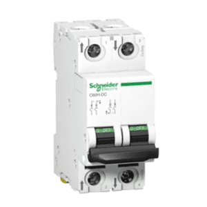 Schneider Electric Acti9 C60H-DC 6A C Curve Double Pole MCB, A9N61526, Breaking Capacity: 20kA