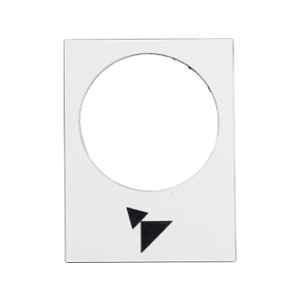 Schneider Electric Harmony 30x40mm White Forward, Slow Fast Symbol Legend plate, ZB2BY4915