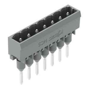 Wago 1.2x1.2mm 5mm 7 Pole Gray Male Connector for Rail-Mount Pin Straight Terminal Block, 231-167/003-000